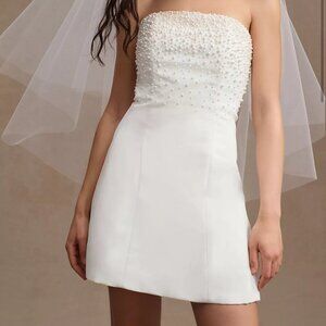 Sachin + Babi Adrianna‎ Anthropologie Strapless Pearl-Embellished Mini with tags